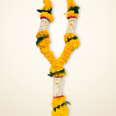 Marigold & Mogra | Genda Mogra Haar | Fresh Flower Garland