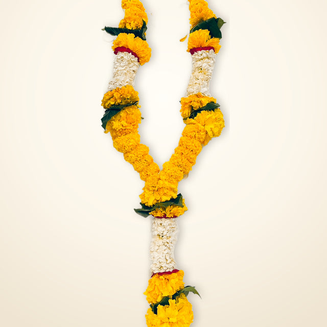 Marigold & Mogra | Genda Mogra Haar | Fresh Flower Garland