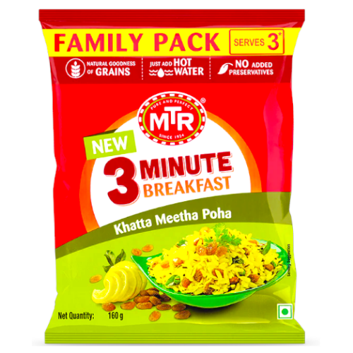 MTR Ready Meal Khatta Meetha Poha 160g