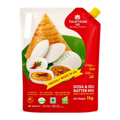 Tulip Dosa & Idli batter Mix by Gayatri Store UK — front view showing product label and branding, studio product photo on white background