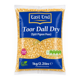 Toor Dall Dry (Split Pigeon Peas) by East End — front view showing product label and branding, studio product photo on white background