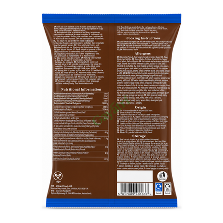 Toor Dal Split Pigeon Peas by TRS — back view showing ingredients and product details, studio product photo on white background