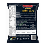 Methi Para Premium by Kirtiraj — back view showing ingredients and product details, studio product photo on white background