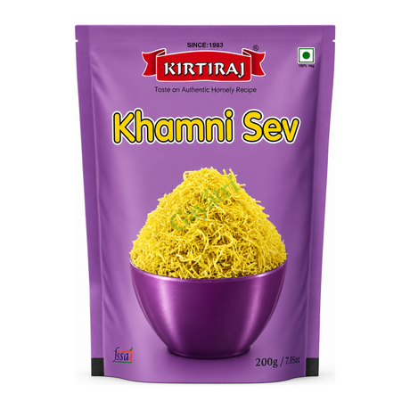 Khamni Sev by Kirtiraj — front view showing product label and branding, studio product photo on white background
