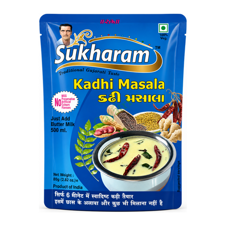 Kadhi Masala by Sukharam — front view showing product label and branding, studio product photo on white background