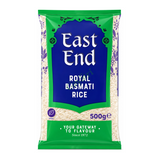 Royal Basmati Rice by East End — front view showing product label and branding, studio product photo on white background