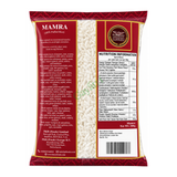 Mamra (100% Puffed Rice) by Heera — back view showing ingredients and product details, studio product photo on white background
