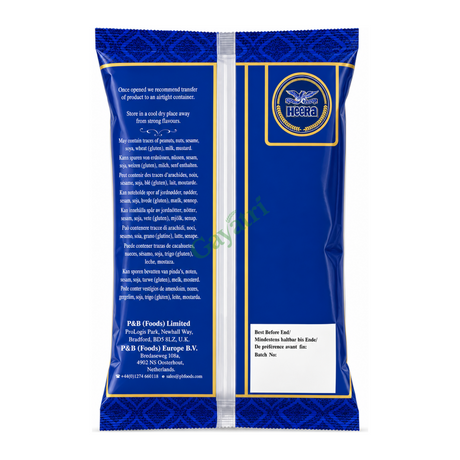 Buckwheat Flour (Kuttu Ka Atta) by Heera — back view showing ingredients and product details, studio product photo on white background