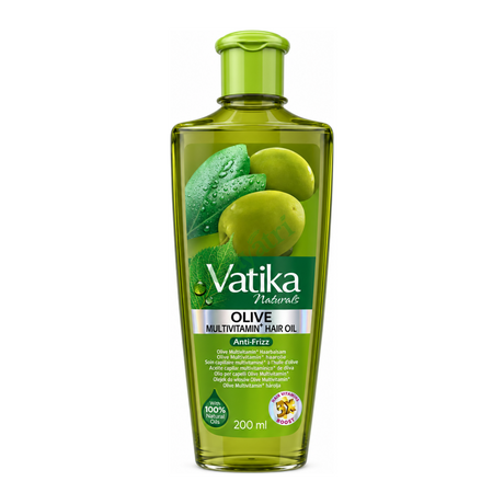 Vatika Naturals Olive Multivitamin+ Hair Oil Olive by Vatika — front view showing product label and branding, studio product photo on white background