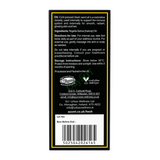 Virgin Black Seed Oil by Hesh — back view showing ingredients and product details, studio product photo on white background
