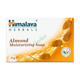Almond Moisturizing Soap by Himalaya Herbals — front view showing product label and branding, studio product photo on white background
