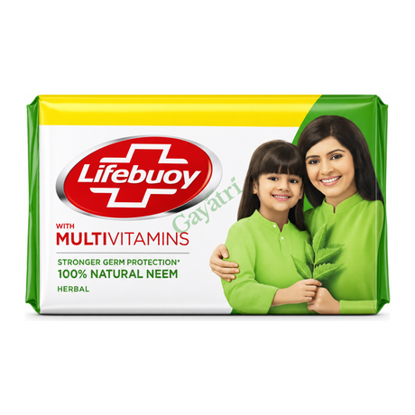 Lifebuoy Herbal with Multivitamins Soap Herbal by Lifebuoy — front view showing product label and branding, studio product photo on white background