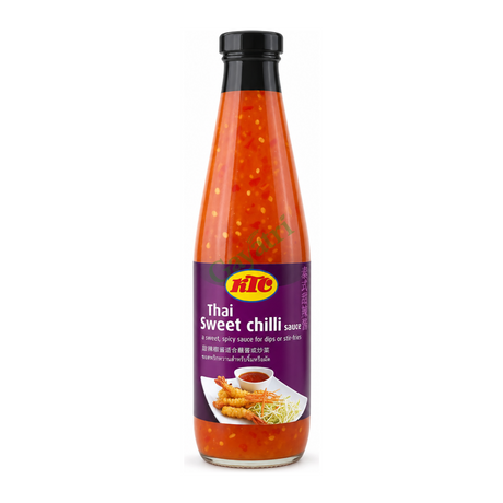 Thai Sweet Chilli Sauce by KTC — front view showing product label and branding, studio product photo on white background