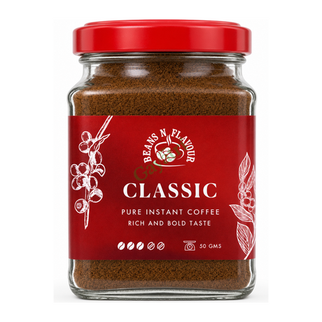 Beans N Flavour Classic Pure Instant Coffee Classic by Beans N Flavour — front view showing product label and branding, studio product photo on white background