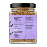 French Vanilla Pure Instant Coffee Freeze Dried by Beans N Flavour — back view showing ingredients and product details, studio product photo on white background