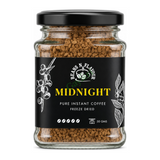 Midnight Pure Instant Coffee Freeze Dried Midnight by Beans N Flavour — front view showing product label and branding, studio product photo on white background