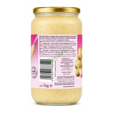 Minced Garlic & Ginger Paste by Natco — back view showing ingredients and product details, studio product photo on white background
