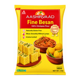 Fine Besan Fine by Aashirvaad — front view showing product label and branding, studio product photo on white background