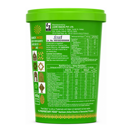 Shahi Dalmoth by Real Bites! — back view showing ingredients and product details, studio product photo on white background