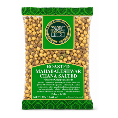 Roasted Mahabaleshwar Chana Salted Salted by Heera — front view showing product label and branding, studio product photo on white background