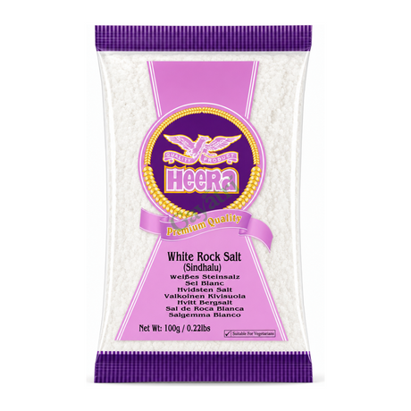 White Rock Salt (Sindhalu) by Heera — front view showing product label and branding, studio product photo on white background