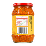 Mixed Pickle Medium Spicy by Ashoka — back view showing ingredients and product details, studio product photo on white background