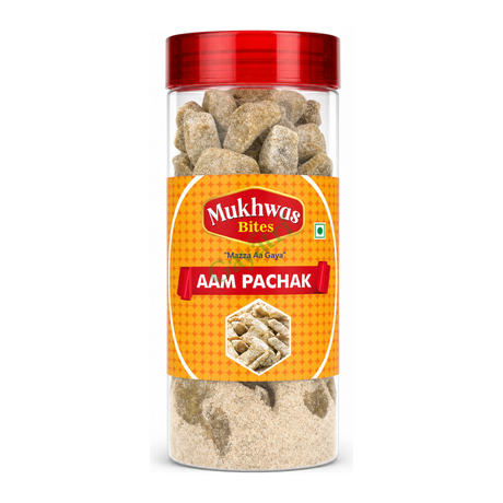 Aam Pachak by Mukhwas Bites — front view showing product label and branding, studio product photo on white background