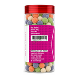 Mukhwas Bites Mix Fruit Shots by Mukhwas Bites — back view showing ingredients and product details, studio product photo on white background