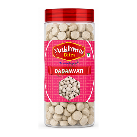 Dadamvati by Mukhwas Bites — front view showing product label and branding, studio product photo on white background