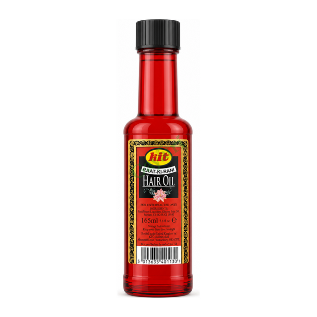 Raat-Ki-Rani Hair Oil by KTC — front view showing product label and branding, studio product photo on white background