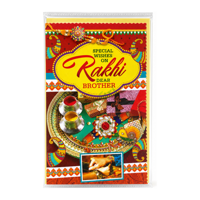 Rakhi Dear Brother Greeting Card and Thread Set Dear Brother by Sun King — front view showing product label and branding, studio product photo on white background