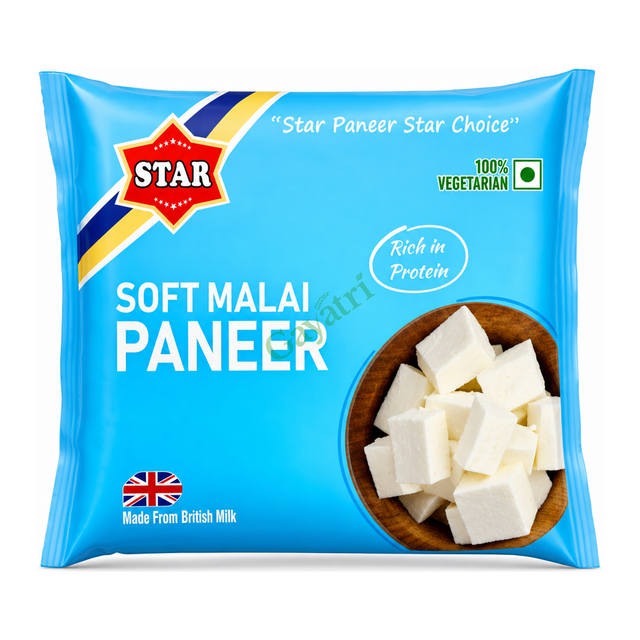 Soft Malai Paneer by Star — front view showing product label and branding, studio product photo on white background