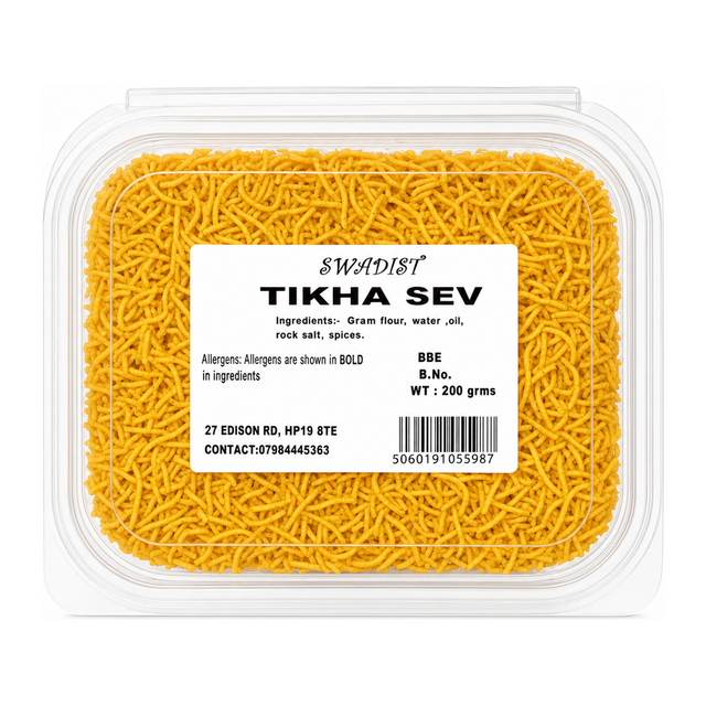 Tikha Sev by Swadist — front view showing product label and branding, studio product photo on white background