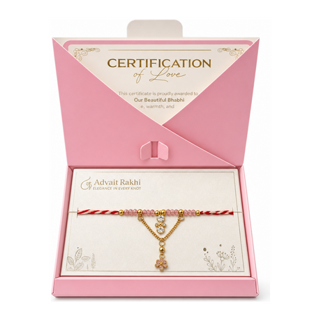 Advait Rakhi Elegance in Every Knot by Advait Rakhi — front view showing product label and branding, studio product photo on white background