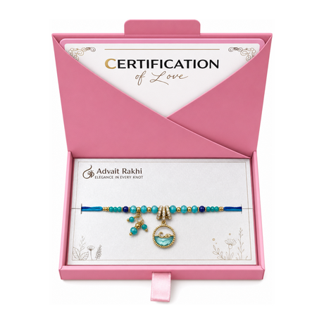 Advait Rakhi by Bliss — front view showing product label and branding, studio product photo on white background