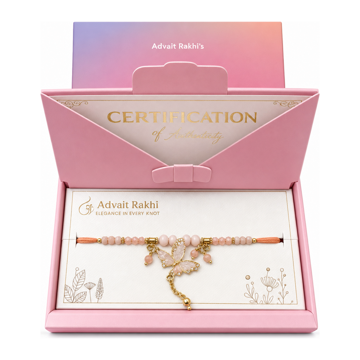 Advait Rakhi by Advait Rakhi's — front view showing product label and branding, studio product photo on white background