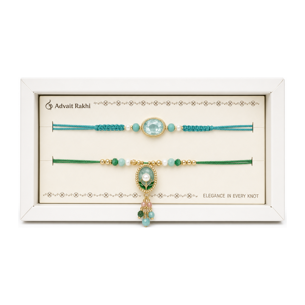 Advait Rakhi by Advait — front view showing product label and branding, studio product photo on white background