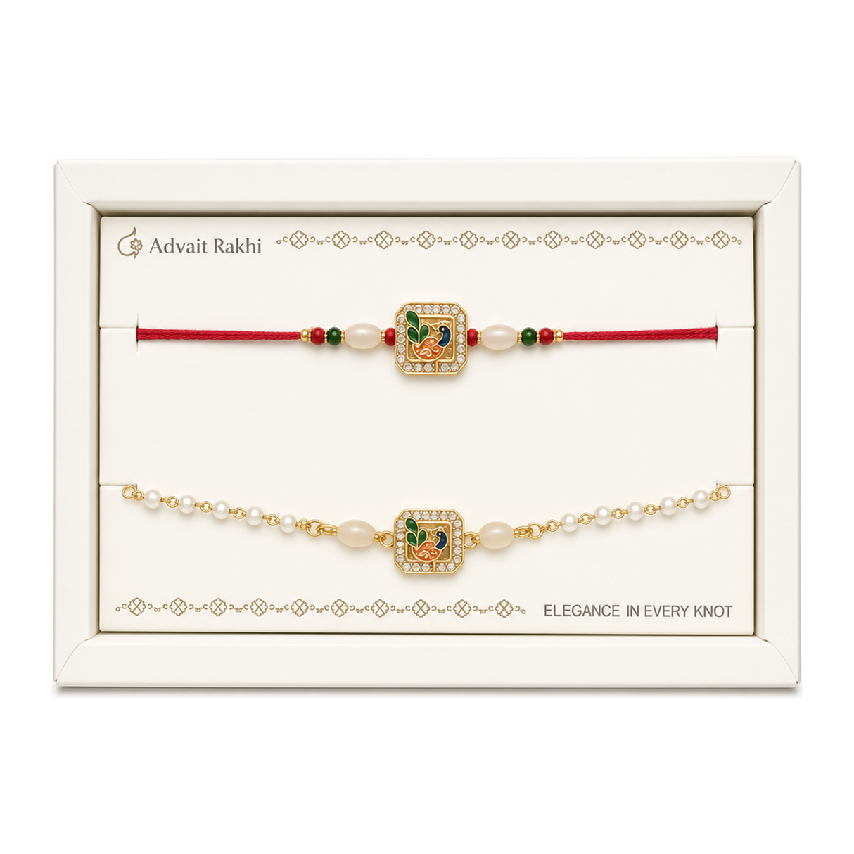 Advait Rakhi by Advait — front view showing product label and branding, studio product photo on white background