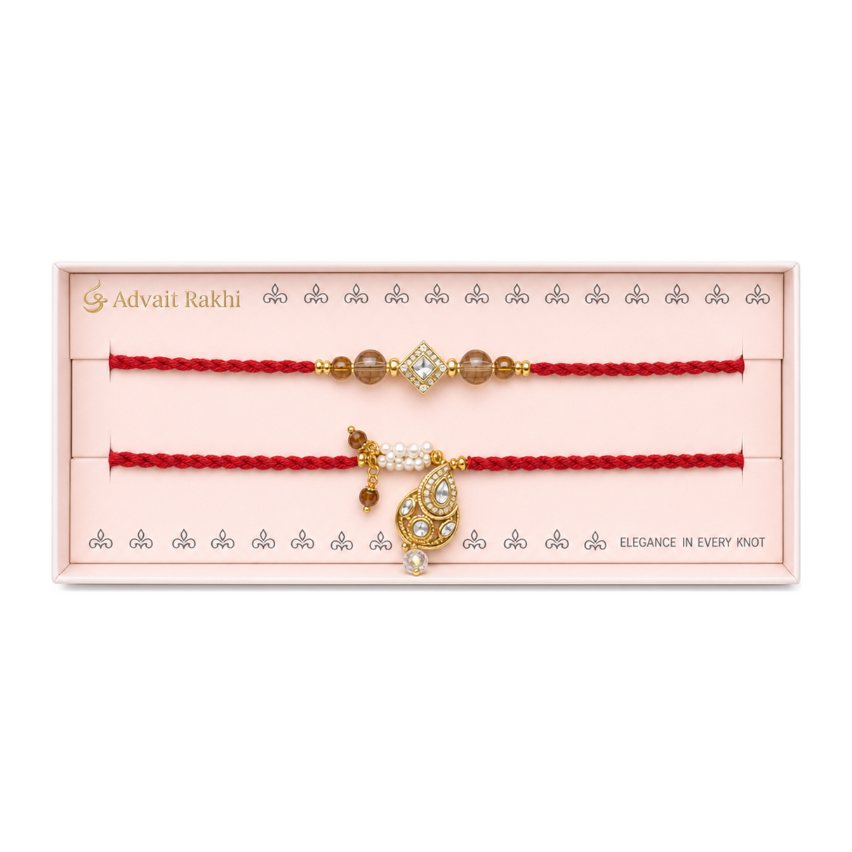 Advait Rakhi by Advait Rakhi — front view showing product label and branding, studio product photo on white background