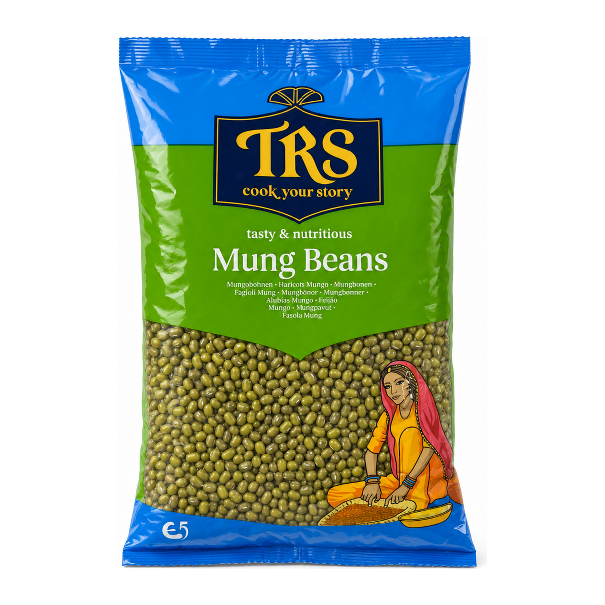 Mung Beans by TRS — front view showing product label and branding, studio product photo on white background