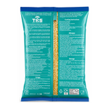 Mung Dal Split Mung Beans by TRS — back view showing ingredients and product details, studio product photo on white background