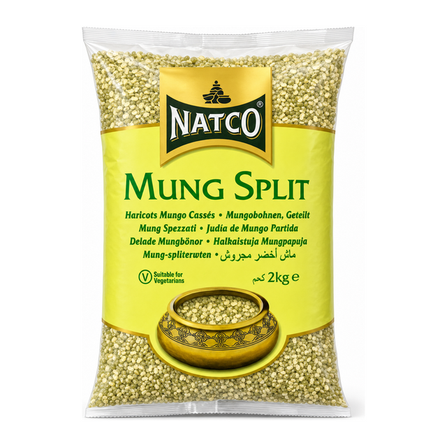 Natco Mung Split 2kg by Natco — front view showing product label and branding, studio product photo on white background