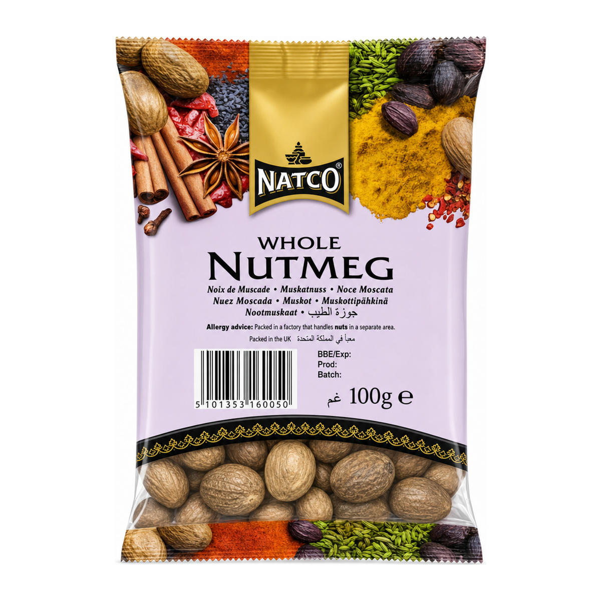 Natco Whole Nutmeg by Natco — front view showing product label and branding, studio product photo on white background