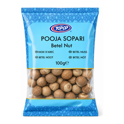 Top Op Pooja Sopari by Topop Mukhwas — front view showing product label and branding, studio product photo on white background
