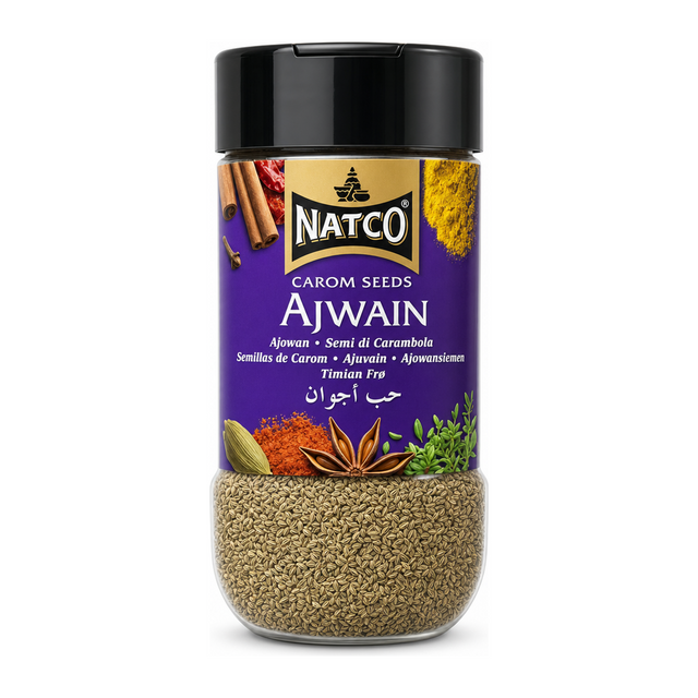 Natco Ajwan Carom Seeds by Natco — front view showing product label and branding, studio product photo on white background