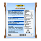 Armaan Mooli Paratha 400g by Armaan — back view showing ingredients and product details, studio product photo on white background