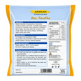 Armaan Aloo Paratha 400g by Armaan — back view showing ingredients and product details, studio product photo on white background