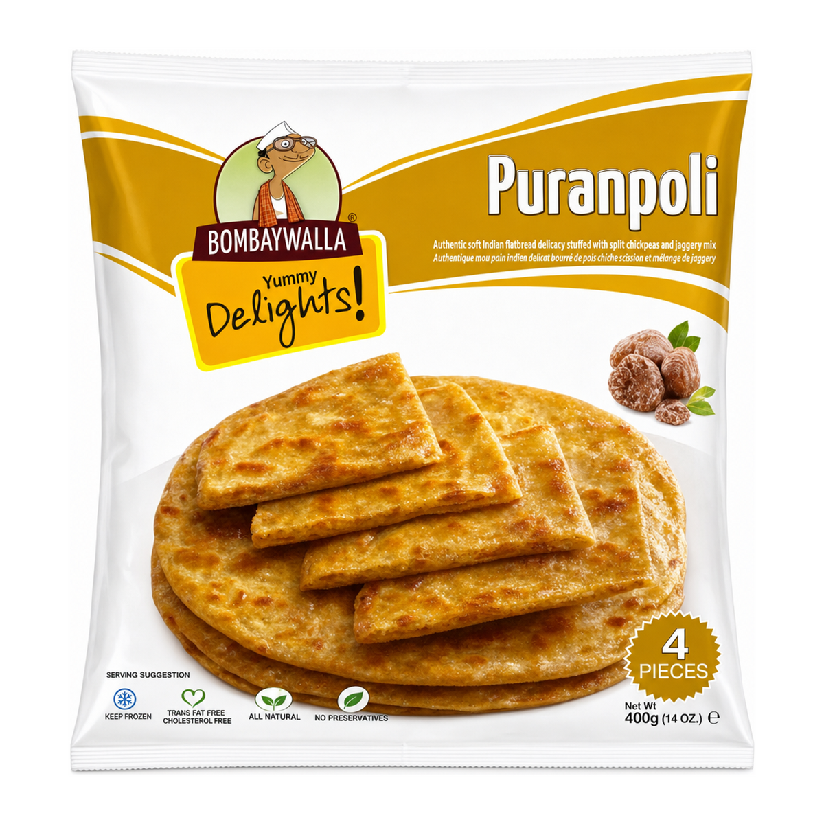 Bombaywalla Puranpoli 4 Pieces by Bombaywalla — front view showing product label and branding, studio product photo on white background