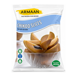 Armaan Chikoo Slices Sapota Slices by Armaan — front view showing product label and branding, studio product photo on white background