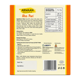 Armaan Aloo Puri 10 Pieces by Armaan — back view showing ingredients and product details, studio product photo on white background